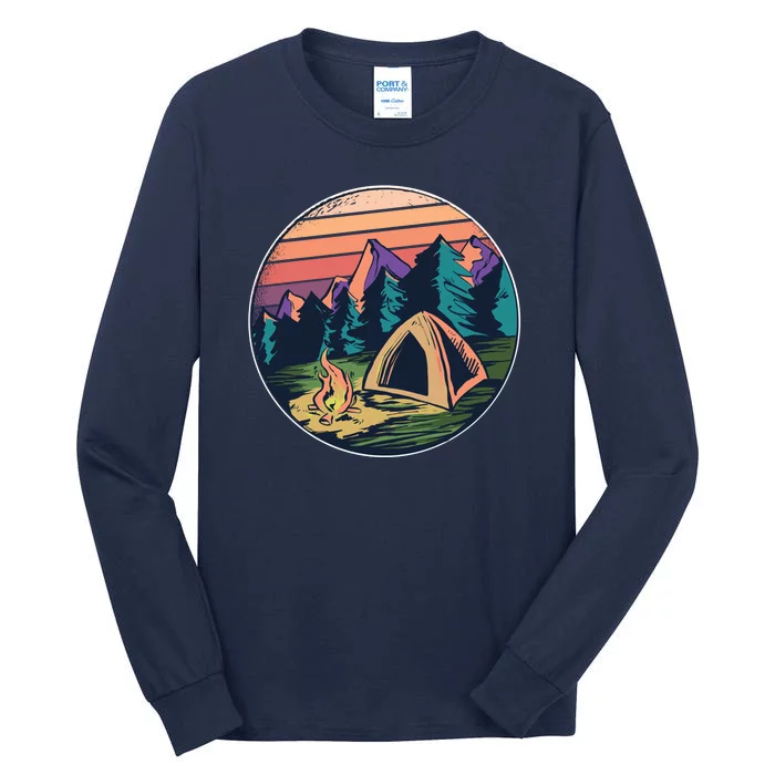 Outdoor Camping Sunset Tall Long Sleeve T-Shirt