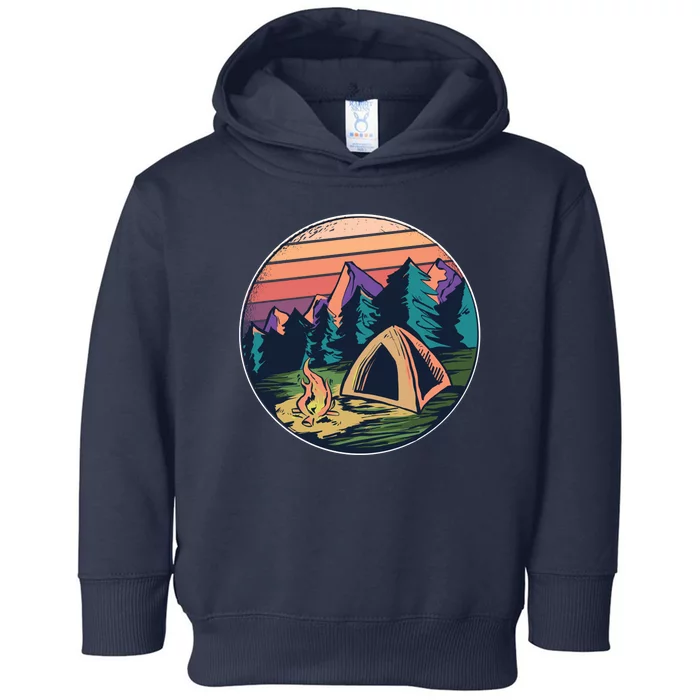 Outdoor Camping Sunset Toddler Hoodie