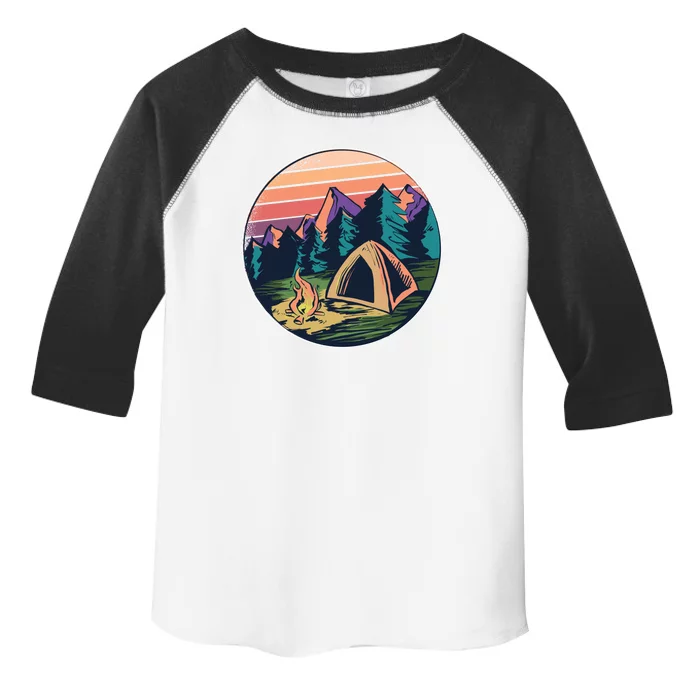 Outdoor Camping Sunset Toddler Fine Jersey T-Shirt