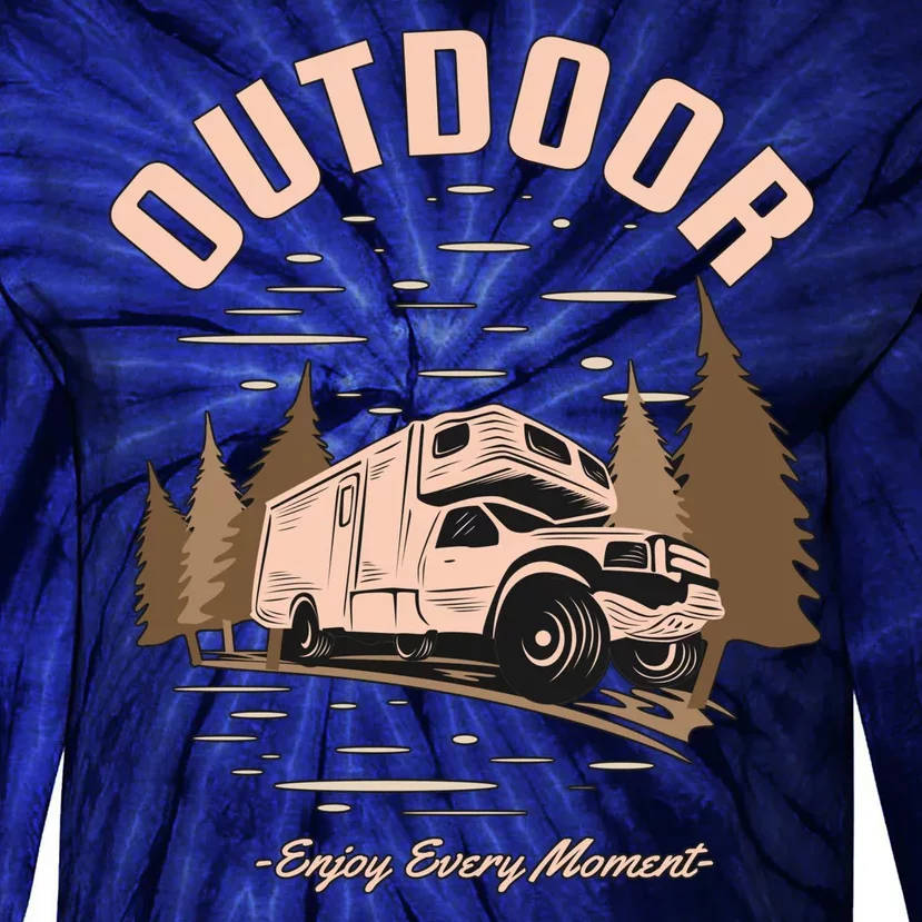 Outdoor Enjoy Every Moment Tie-Dye Long Sleeve Shirt