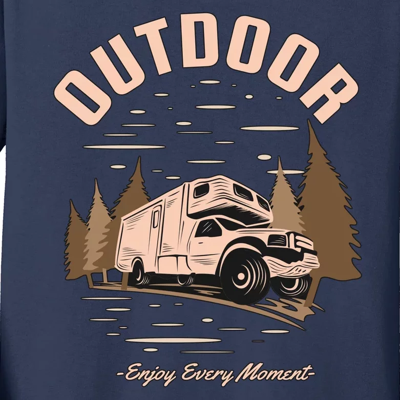 Outdoor Enjoy Every Moment Kids Long Sleeve Shirt