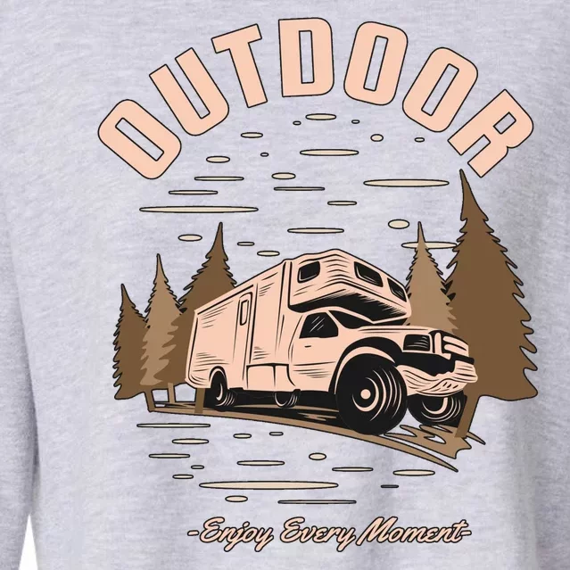 Outdoor Enjoy Every Moment Cropped Pullover Crew