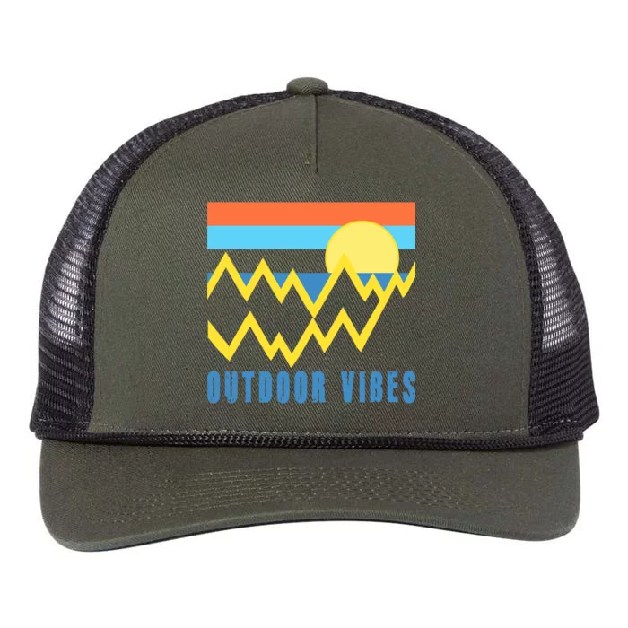 Outdoor Vibes Retro Rope Trucker Hat Cap