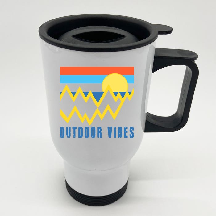 Outdoor Vibes Front & Back Stainless Steel Travel Mug