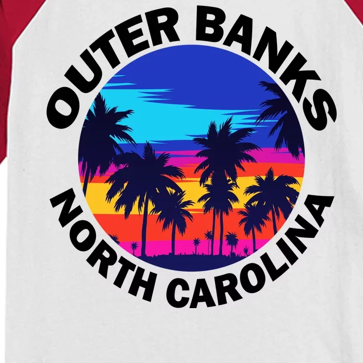 Outer Banks North Carolina Kids Colorblock Raglan Jersey