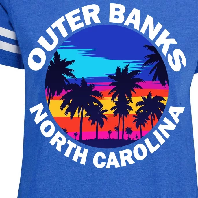 Outer Banks North Carolina Enza Ladies Jersey Football T-Shirt