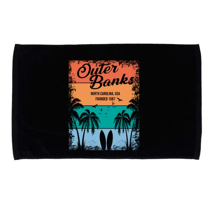 Outer Banks North Carolina USA Founded 1587 Microfiber Hand Towel