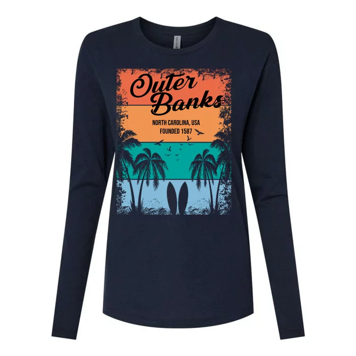 Outer Banks North Carolina USA Founded 1587 Womens Cotton Relaxed Long Sleeve T-Shirt