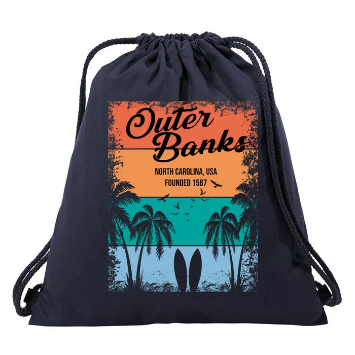 Outer Banks North Carolina USA Founded 1587 Drawstring Bag