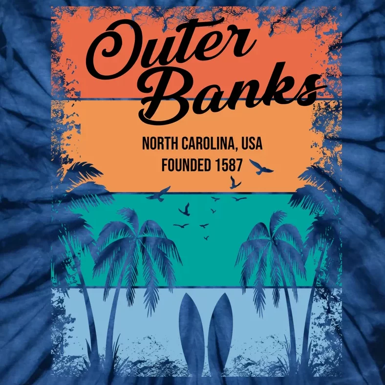 Outer Banks North Carolina USA Founded 1587 Tie-Dye T-Shirt