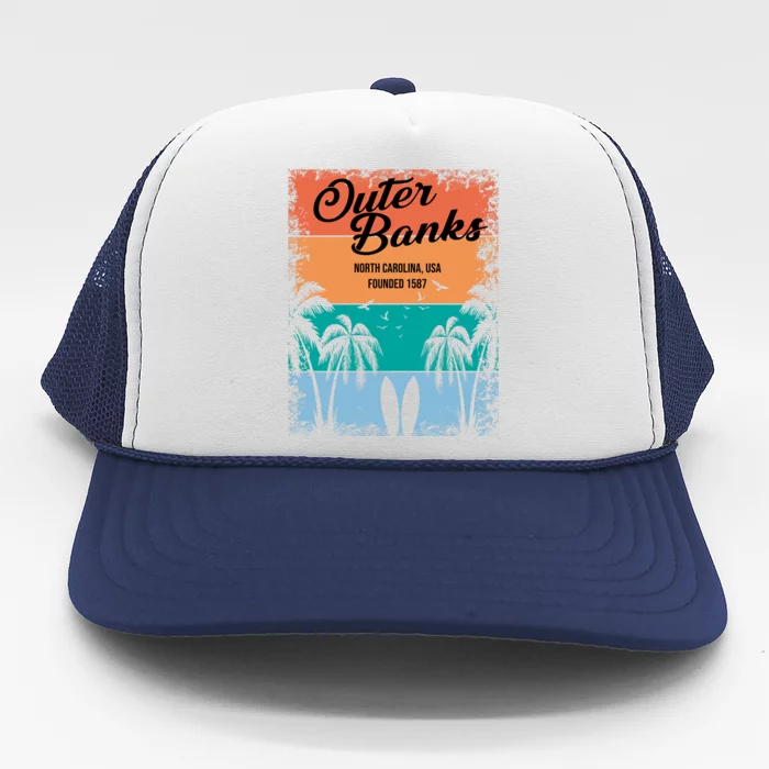 Outer Banks North Carolina USA Founded 1587 Trucker Hat