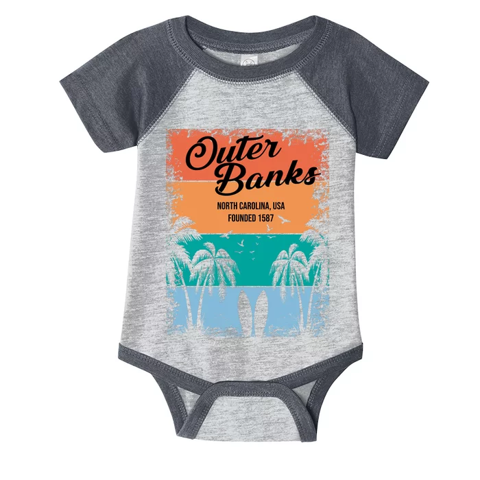 Outer Banks North Carolina USA Founded 1587 Infant Baby Jersey Bodysuit