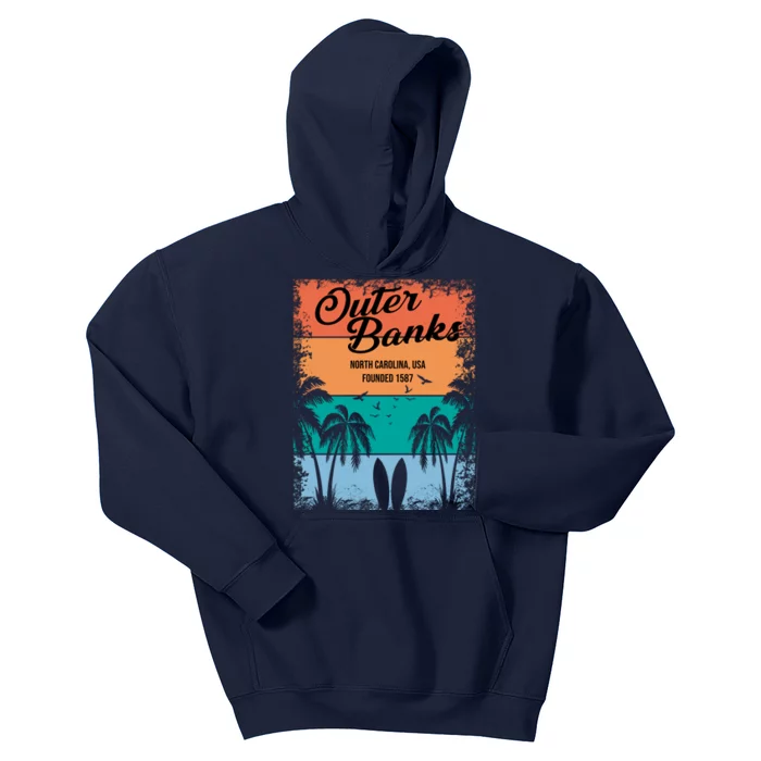 Outer Banks North Carolina USA Founded 1587 Kids Hoodie