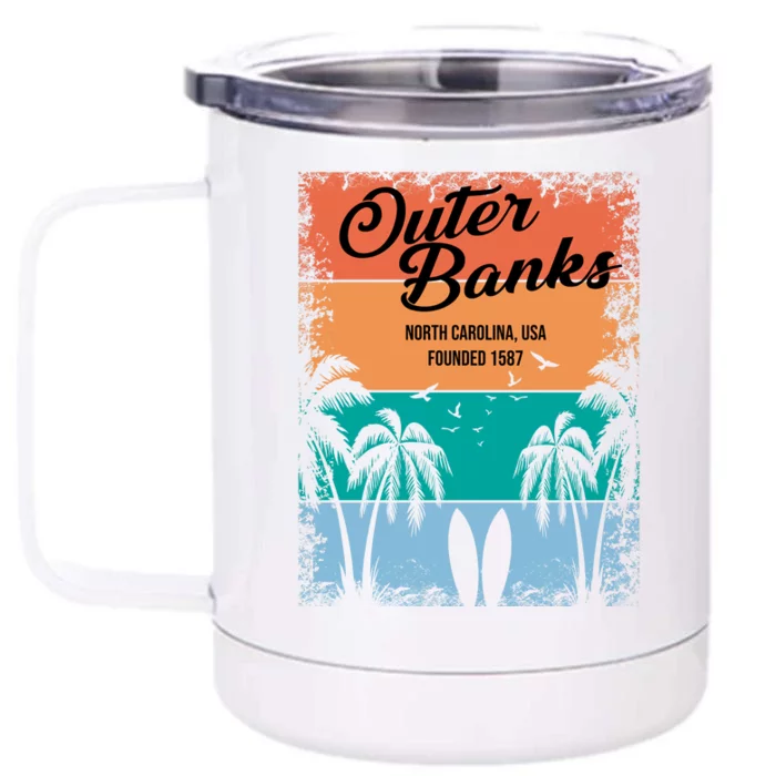 Outer Banks North Carolina USA Founded 1587 Front & Back 12oz Stainless Steel Tumbler Cup