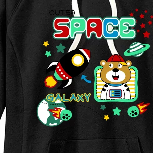 Outer Space Children's Illustration Women's Fleece Hoodie