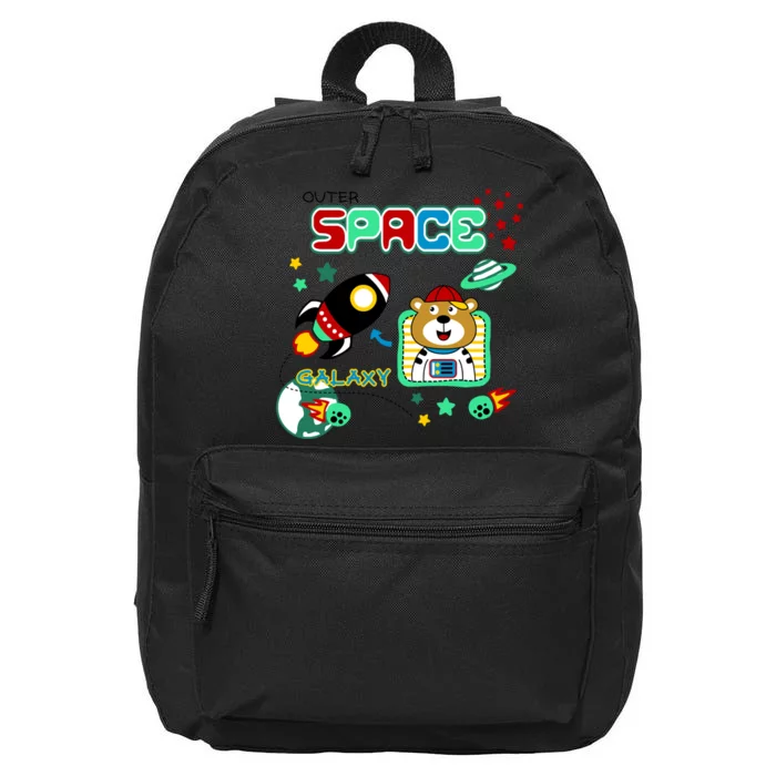 Outer Space Children's Illustration 16 in Basic Backpack