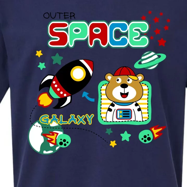 Outer Space Children's Illustration Sueded Cloud Jersey T-Shirt