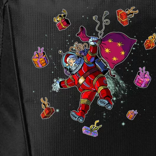 Outer Space Santa Christmas Astronaut City Backpack