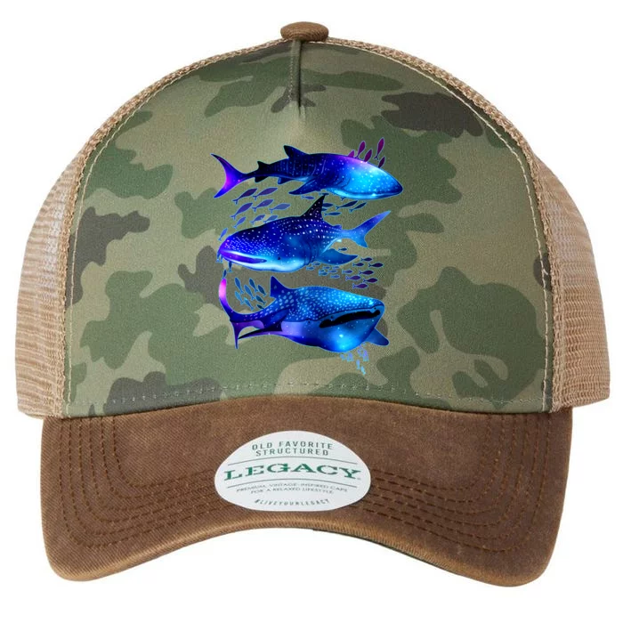 Outer Space Whale Sharks Legacy Tie Dye Trucker Hat