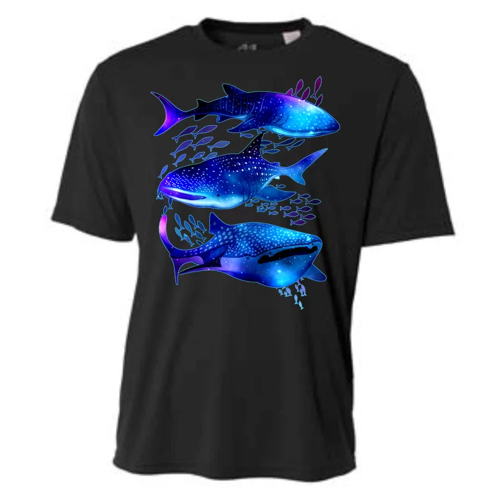 Outer Space Whale Sharks Cooling Performance Crew T-Shirt