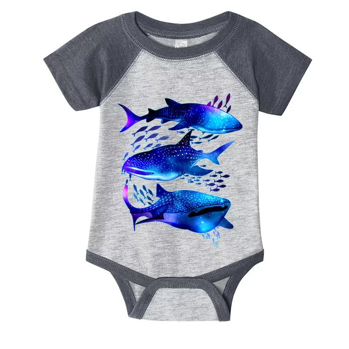 Outer Space Whale Sharks Infant Baby Jersey Bodysuit