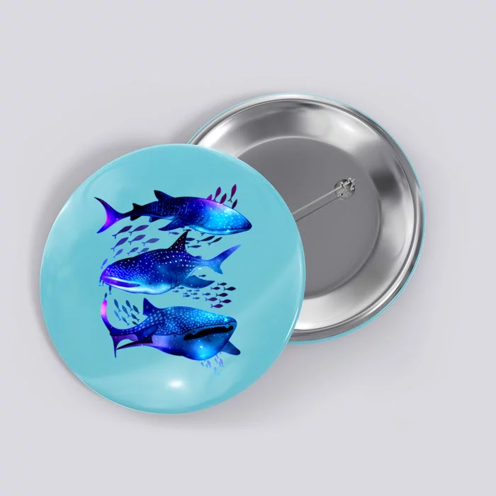 Outer Space Whale Sharks Button