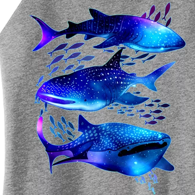 Outer Space Whale Sharks Women’s Perfect Tri Rocker Tank