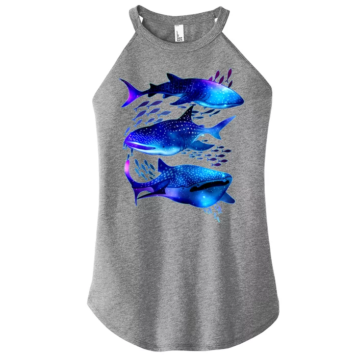 Outer Space Whale Sharks Women’s Perfect Tri Rocker Tank