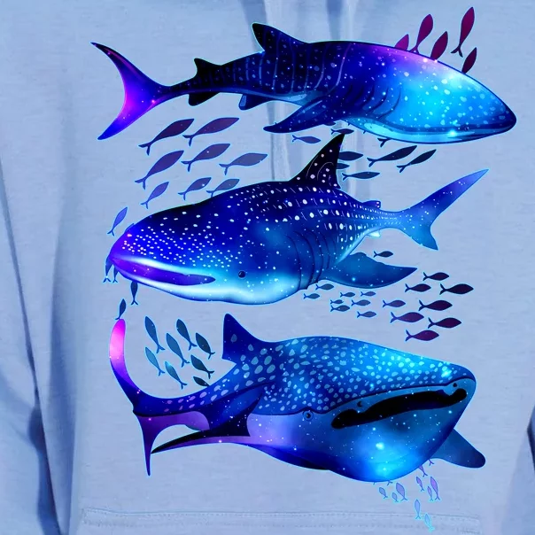 Outer Space Whale Sharks Unisex Surf Hoodie