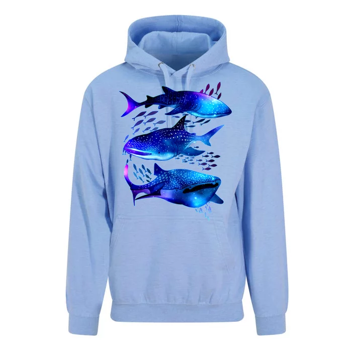 Outer Space Whale Sharks Unisex Surf Hoodie