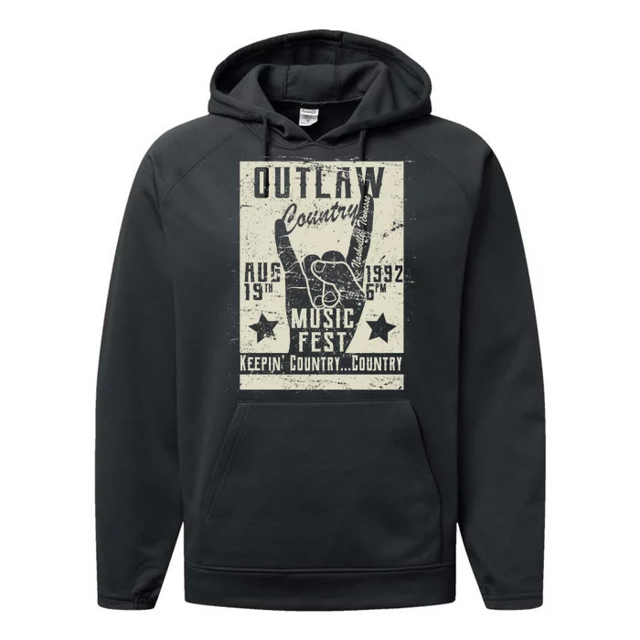 Outlaw Country Music Fest Nashville Performance Fleece Hoodie