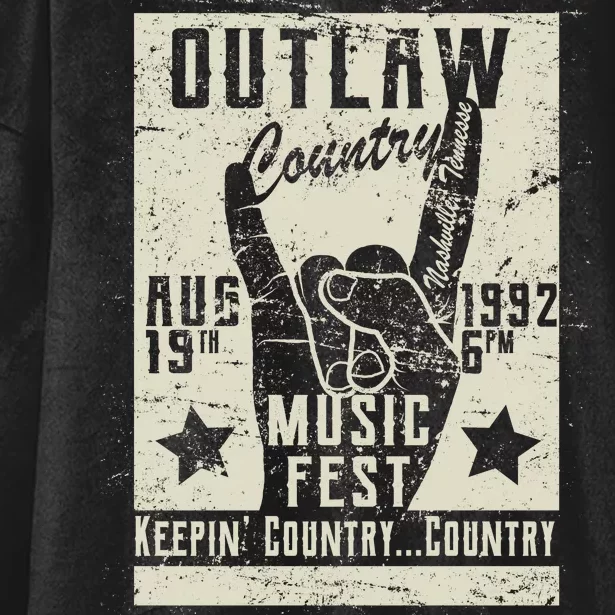 Outlaw Country Music Fest Nashville Hooded Wearable Blanket