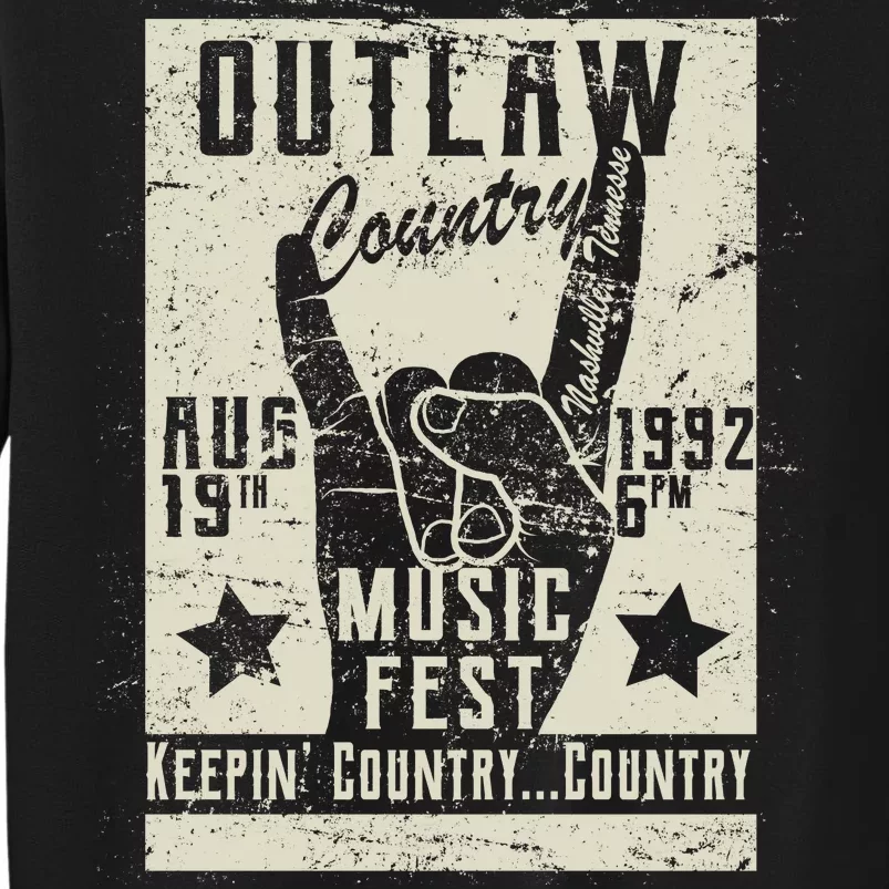 Outlaw Country Music Fest Nashville Tall Sweatshirt