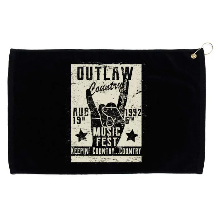 Outlaw Country Music Fest Nashville Grommeted Golf Towel