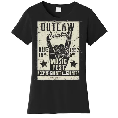 Womens Country Music Nashville White Graphic Tee