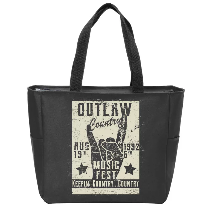 Outlaw Country Music Fest Nashville Zip Tote Bag