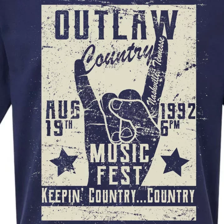 Outlaw Country Music Fest Nashville Sueded Cloud Jersey T-Shirt