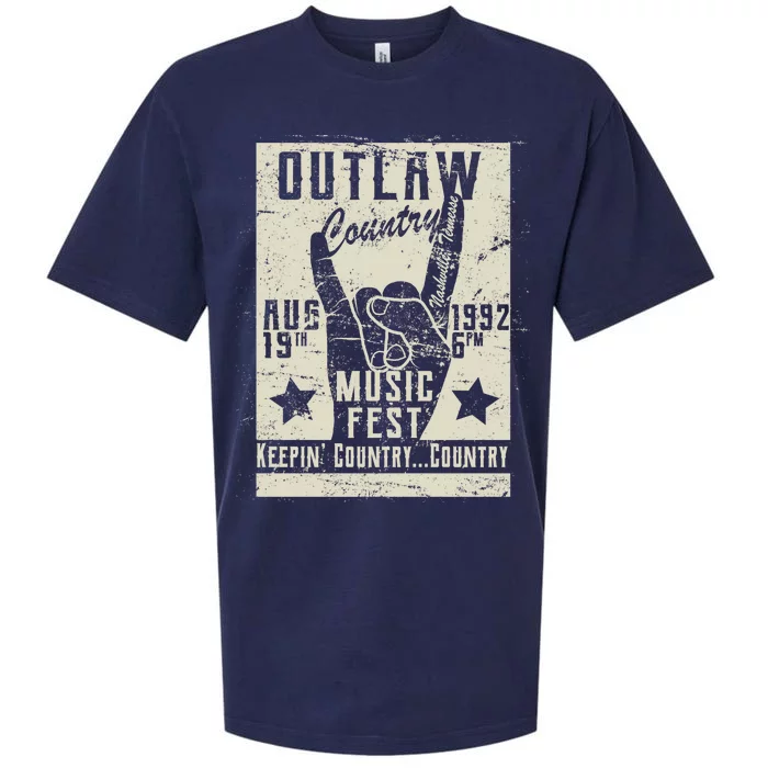 Outlaw Country Music Fest Nashville Sueded Cloud Jersey T-Shirt