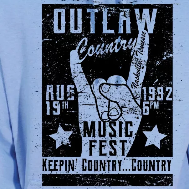 Outlaw Country Music Fest Nashville Unisex Surf Hoodie