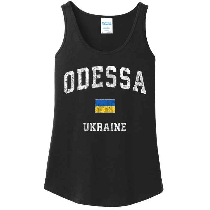 Odessa Ukraine Vintage Athletic Sports Ladies Essential Tank