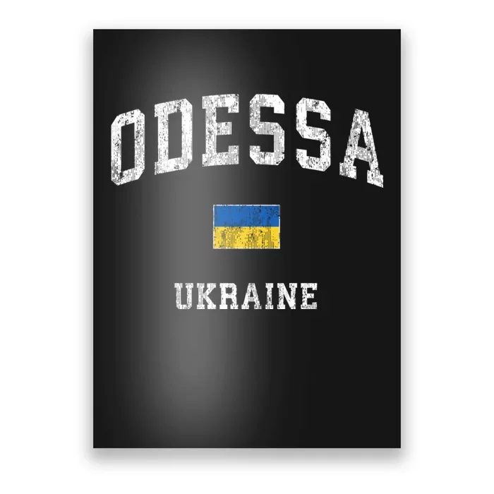 Odessa Ukraine Vintage Athletic Sports Poster