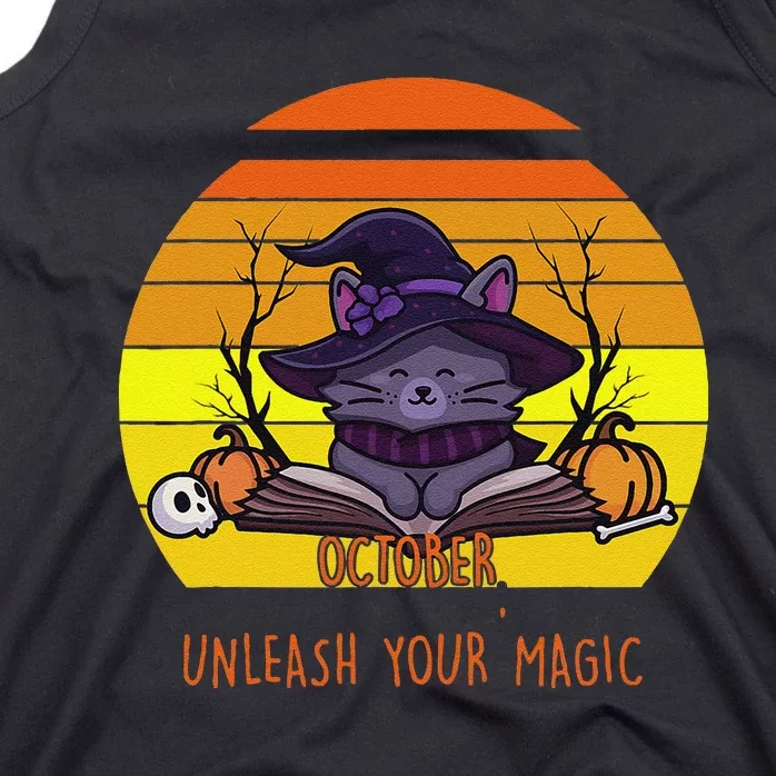 Oct Unleash Your Magic Funny Halloween Tank Top