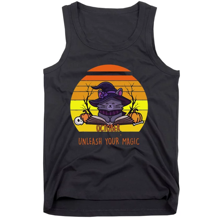 Oct Unleash Your Magic Funny Halloween Tank Top