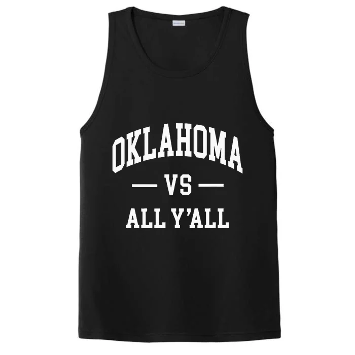 Oklahoma Vs All YAll Performance Tank