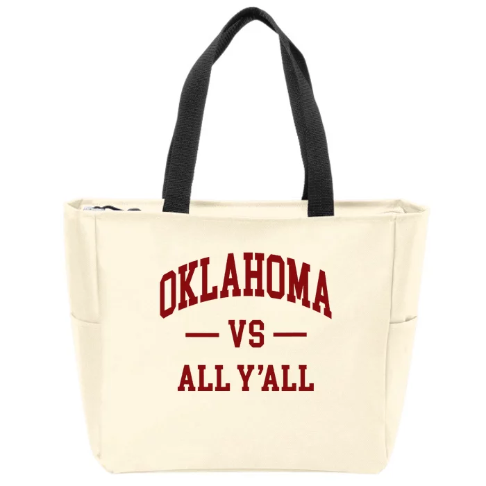 Oklahoma Vs All YAll Throwback Design Classic Zip Tote Bag