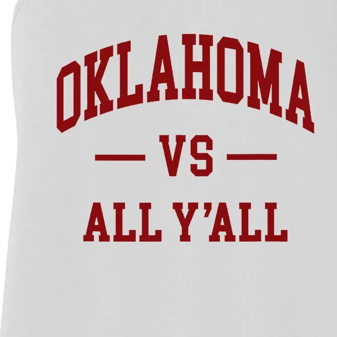 Oklahoma Vs All YAll Throwback Design Classic Women's Racerback Tank