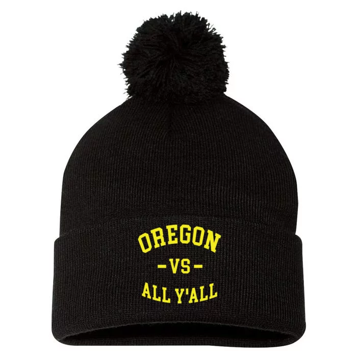 Oregon Vs All Yall Pom Pom 12in Knit Beanie