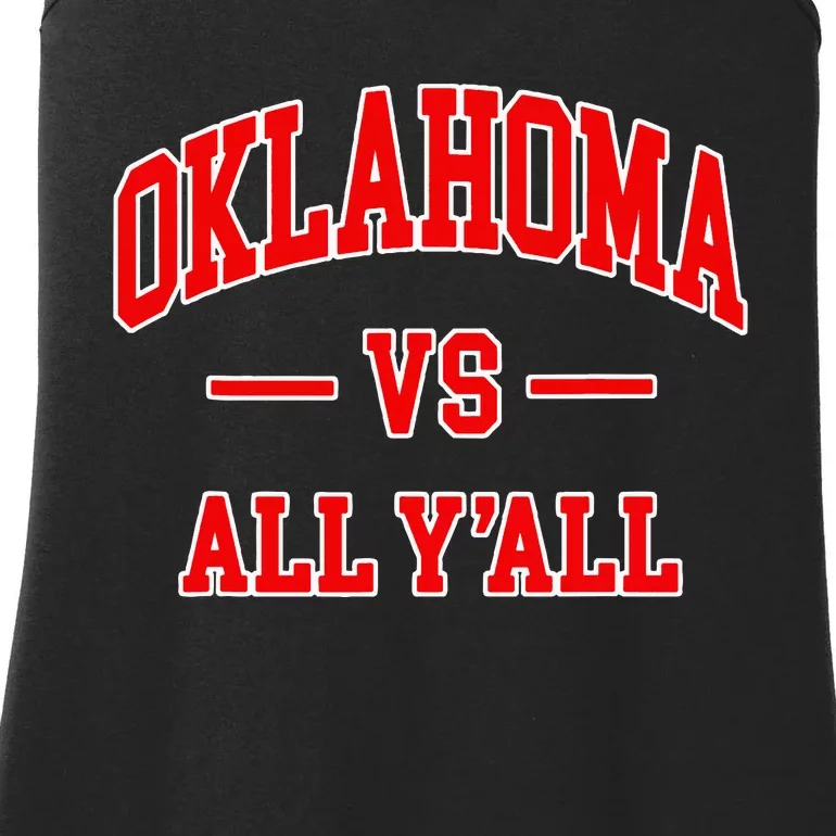 Oklahoma Vs All YAll Throwback Design Classic Ladies Essential Tank