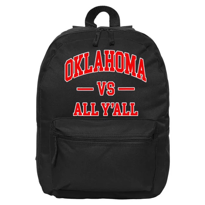 Oklahoma Vs All YAll Throwback Design Classic 16 in Basic Backpack