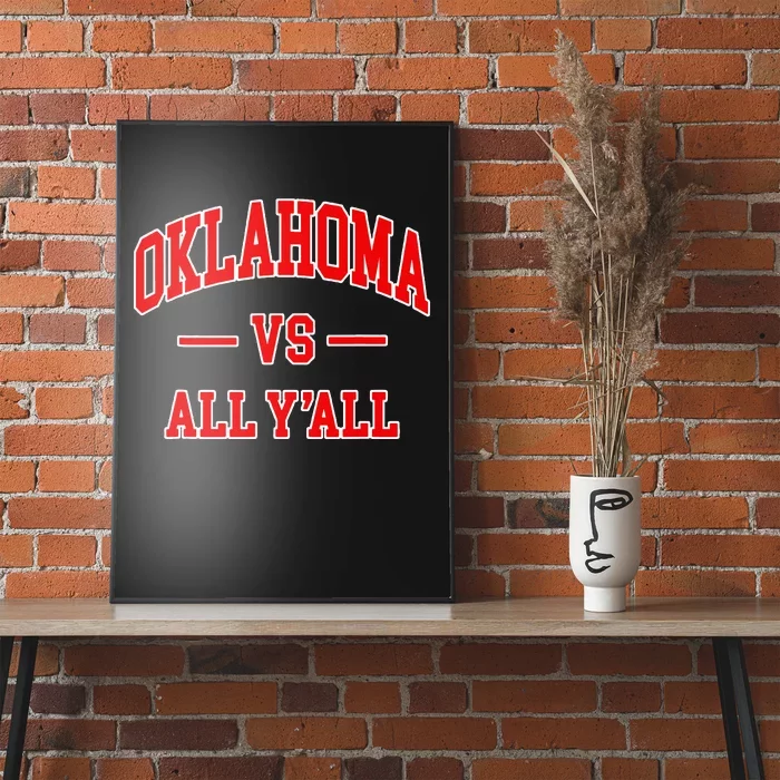 Oklahoma Vs All YAll Throwback Design Classic Poster